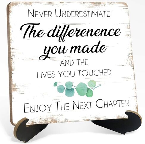 Motivational Desk Decor, Little Reminders Wooden Plaque Sign with Holder Stand 3.9x3.9 INCH, Daily Reminder Plaque, Office Shelf Display in Kuwait