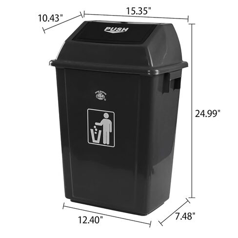 Nihenok 4-Pack 13 جالون البلاستيك سوينغ الأعلى سلة المهملات المطبخ، سلة المهملات مع غطاء in Saudi Arabia