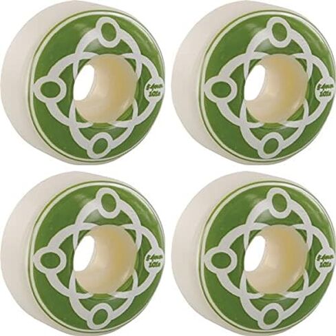 Satori Movement Big Link White/Green Skateboard Wheels - 54mm 101a (Set of 4) in Saudi Arabia