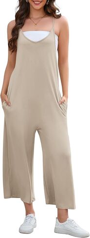 MAKABO Summer Floral Jumpsuits for Women, 2025 Casual Boho Rompers with Pockets, Beach Vacation Fashion Beach Outfits in Saudi Arabia