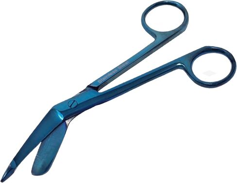 Vet Tech Gift Left-Handed Bandage Scissors – Colorful 5.5" Stainless Steel Nursing Scissors, Perfect for Nurse Week, Veterinarian Technician Appreciation Week,Trainees & Paramedics (Blue) in Saudi Arabia