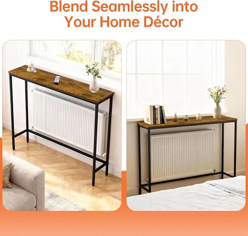 رف الرادياتير، رف غطاء الرادياتير العلوي، أرفف عاكسة للحرارة الخشبية باللون البني والأسود الريفي، يحسن دوران الهواء الدافئ، ويحمي الجدار ويضيف مساحة تخزين، سهل التركيب (9.5 × 29.5 × 29.5 بوصة) in Kuwait