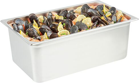 Restaurantware-Kitchen Tek Full Size Steam Table Pan, 1 Anti-Jam Steam Pan - Lid Sold Separately, 8â€ Deep, 24 Gauge Stainless Steel, Freezable, For Catering Event And Party in Saudi Arabia