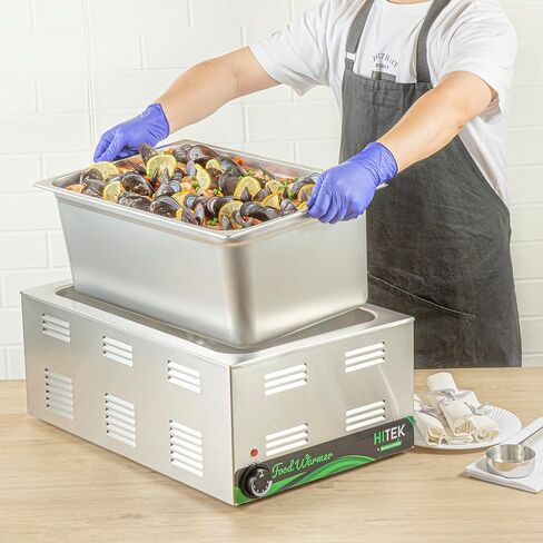 Restaurantware-Kitchen Tek Full Size Steam Table Pan, 1 Anti-Jam Steam Pan - Lid Sold Separately, 8â€ Deep, 24 Gauge Stainless Steel, Freezable, For Catering Event And Party in Saudi Arabia