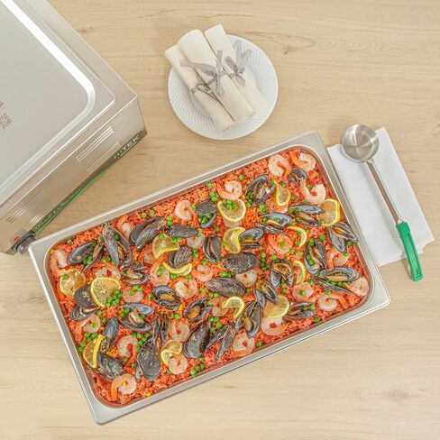 Restaurantware-Kitchen Tek Full Size Steam Table Pan, 1 Anti-Jam Steam Pan - Lid Sold Separately, 8â€ Deep, 24 Gauge Stainless Steel, Freezable, For Catering Event And Party in Saudi Arabia