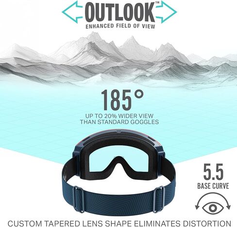 Wildhorn Maxfield Pro Photochromic Ski Goggles for Men & Women – Fenom Lens, 185° Wide View, 3X Anti-Fog, Anti-Scratch in Saudi Arabia