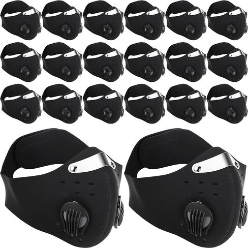 Chicingyou 20 Pcs Neoprene Dust Mask Breathable Anti Pollution Respirator Face Protection with Activated Carbon Filter in Saudi Arabia