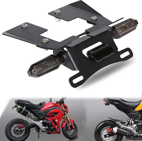 MSX 125 Grom Fender Eliminator Kits LED Indicator Turn Signal Blinker Compatible with MSX 125 Grom 2016-2020 License Plate Bracket Holder Tail Tidy (CLEAR) in Saudi Arabia