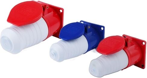 KETDDYEG Industrial and Socket Connector Aviation Three-core Four-core Five-Hole 16A/32A Waterproof Non-Explosion-Proof Docking Set(3 core 32A Concealed Installation) in Saudi Arabia
