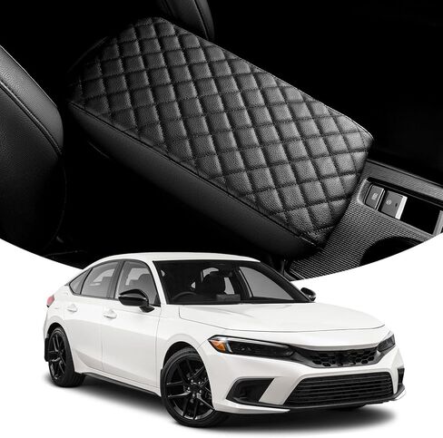 JOYTUTUS Center Console Cover Compatible with 2012-2015 Civic Armrest, PU Leather 9th Gen Civic Arm Rest, Middle Console Cover Protector in Saudi Arabia