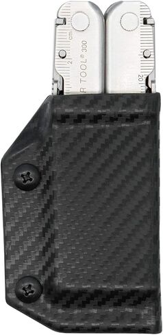 Clip & Carry Kydex Multitool Sheath for Leatherman Supertool 300 - حافظة حامل للحمل اليومي - صنع في الولايات المتحدة الأمريكية - لوحة ماسية (أدوات متعددة غير متضمنة) in Kuwait