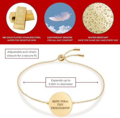 Stone Armory Bracelet for Ohio State Buckeyes – Adjustable Corded Jewelry Featuring How Firm Thy Friendship charm – Fits Up to a 9-Inch Wrist - Ideal Gift for Alumni, Students, Fans & Graduates in Saudi Arabia