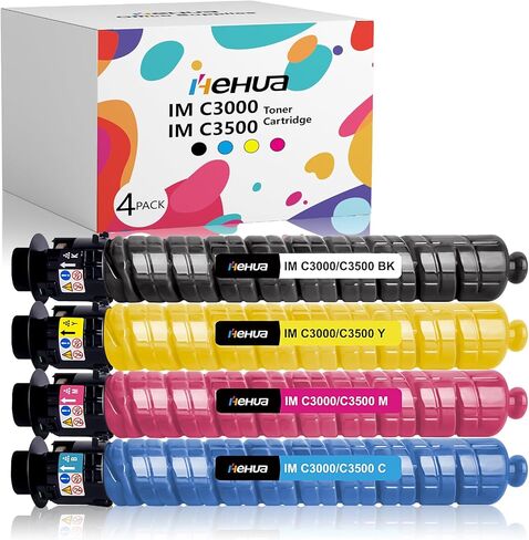hehua Compatible MP C2503H Toner Cartridge MP C2003 (4-Pack,BK/C/Y/M) High Yield Replacement for Ricoh MP C2503 Toner Cartridge 841918 841919 841920 841921 for Ricoh MP C2003 C2004 C2503 C2504 Printer in Kuwait