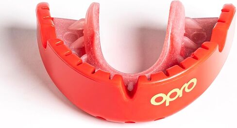 Gold Level Mouthguard with Braces Bumper, Sports Mouth Guard in Adult & Youth Sizes, Revolutionary Fitting Tech for All Contact Sports - Opro by Marcy - Multiple Colors (Red, Adult) in Saudi Arabia