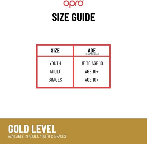 Gold Level Mouthguard with Braces Bumper, Sports Mouth Guard in Adult & Youth Sizes, Revolutionary Fitting Tech for All Contact Sports - Opro by Marcy - Multiple Colors (Red, Adult) in Saudi Arabia