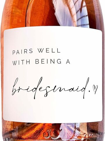 Set of 12 Bridesmaid Proposal Mini Champagne Bottle Labels, Waterproof Mini Wine Bottle Labels, Proposal Idea for Bridesmaids, Maid of Honor & Matron of Honor in Saudi Arabia