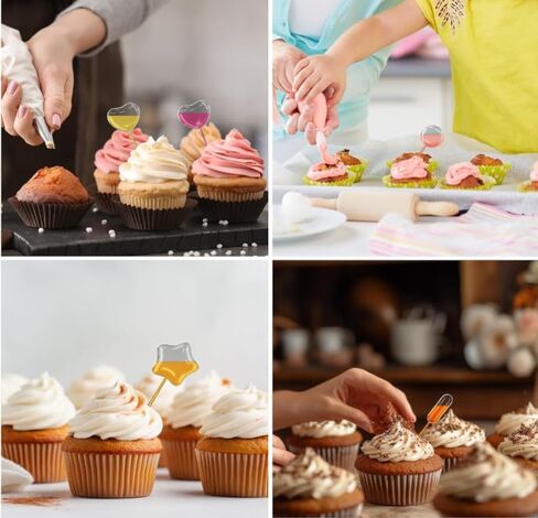 Heart Style 50Pcs 4mL Cupcakes Disposable Plastic Transfer Pipettes Liquid Dropper for Chocolate or Strawberries Cupcakes, Ice Cream, Mini Cakes, Waffles, Children's Painting in Saudi Arabia
