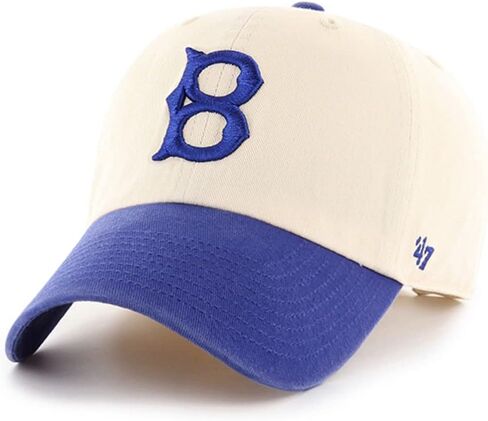 '47 Los Angeles Dodgers Cooperstown Two Tone Clean Up Dad Hat Baseball Cap - Natural in Saudi Arabia