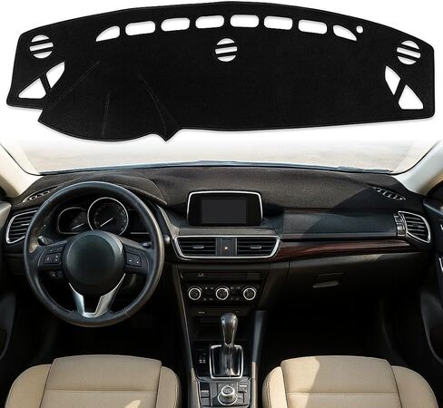 غلاف لوحة القيادة ملائمة لـ Mazda 3 2014 2015 2015 2017 2018 Dash Cover Nonslip Dash Mat Pad Protecor in Kuwait
