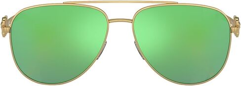 Versace Child Sunglasses Gold Frame ، عدسات خضراء خضراء خضراء ، 52 مم in Saudi Arabia
