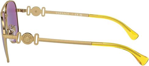 Versace Child Sunglasses Gold Frame ، عدسات خضراء خضراء خضراء ، 52 مم in Saudi Arabia