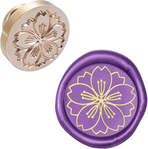CRASPIRE Flower Wax Seal Stamp Head Poppies Plant Pattern Series Replacement Sealing Brass Stamp Head Olny for Envelope Invitations Wedding Wine Package Scrapbooks Parcels Gift Party Greeting Cards in Saudi Arabia