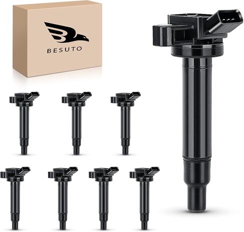 Ignition Coil Packs,8 Packs UF563 Fit for 2003 2004 2005 2006 Porsche Cayenne Turbo S 4.5,Replacement for 48698, C-793, U5201 94860210401, 94860210403, 94860210405, 94860210407, 94860210408 in Saudi Arabia