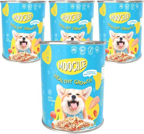 MOOCHIE Grain Free Wet Dog Food for Small Breed - Weight Control - Turkey with Sweet Potato, Pumpkin and Green Pea - No Added Preservatives or Artificial Flavoring - 3 oz x 12 Pouches in Saudi Arabia