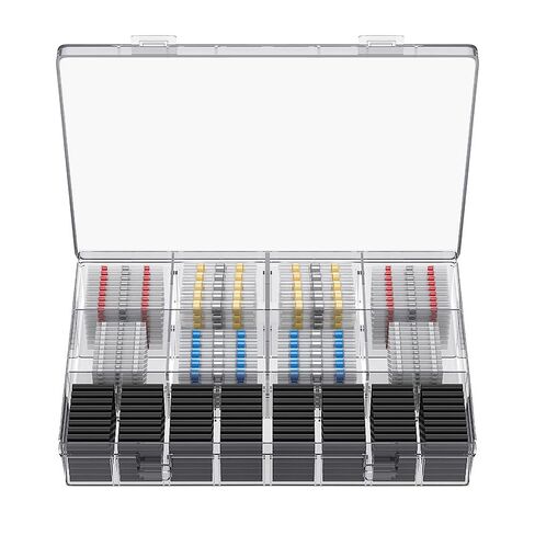 950 Pcs Solder Seal Wire Connectors Kit, Electronic Components Kit with Transparent Storage Case Color Coded Resistors for Electronics Repair DIY Circuit Projects Workbench Organization in Saudi Arabia