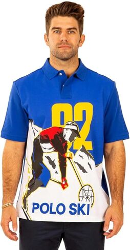 POLO RALPH LAUREN Men's Classic-Fit Graphic Mesh Polo Shirt (Polo Crest, 2XL) in Saudi Arabia