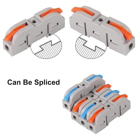 70PCS Lever Wire Connectors, 1 in 1 Out Quick Connect Electrical Splicing Kit for Compact Inline Terminals - 28-12 in Saudi Arabia