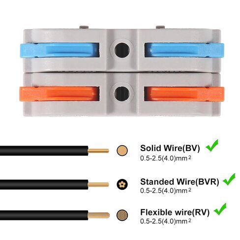 70PCS Lever Wire Connectors, 1 in 1 Out Quick Connect Electrical Splicing Kit for Compact Inline Terminals - 28-12 in Saudi Arabia