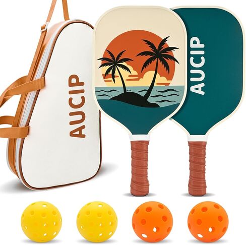 Purple Pickleball Paddlles ، مجموعة Pickleball Paddles المعتمدة من USAPA من 2 ، Polypropylene Honeycomb Core ، مجموعة Pickleball من الألياف الزجاجية مع مضاربتين للمخلل ، 4 كرات المخللات ، حقيبة واحدة للمخللة للنساء in Kuwait