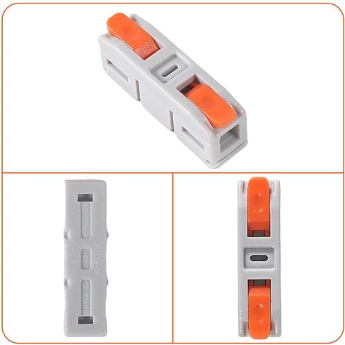 10pcs Lever Wire Connectors, Mini Quick Connectors Push-in, Electrical Wire Butt Splice Inline Terminals, 24-12 AWG,1 in 1 Out in Saudi Arabia
