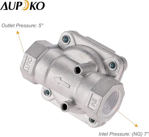 Aupoko 3/8" منظم الغاز الطبيعي، 3/8" -18 NPT منظم الضغط المنخفض للغاز الطبيعي، يناسب منظم الضغط المنخفض للغاز الطبيعي NPT مع شريط خيط أنبوب خط الغاز in Kuwait