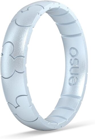 Enso Rings Etched Disney Collection - Classic Silicone Ring - 8mm Wide, 2.16 Thick - Mickey Emotion (Red, 7) in Saudi Arabia