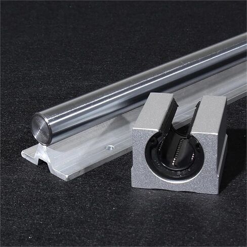 SBR25UU Linear Ball Bearing Slider Unit, 25Mm Hole Diameter Linear Light Bearing Guide Rail Cylindrical Aluminum Bracket in Saudi Arabia