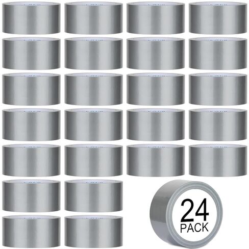 BROSUPER 24Pack Duct Tape Heavy Duty Waterproof Strong Adhesive Silver Duct Tape Bulk for Indoor Outdoor Repairs Tear by Hand 480 Yards x 2 Inch Total in Saudi Arabia