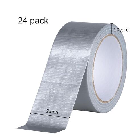 BROSUPER 24Pack Duct Tape Heavy Duty Waterproof Strong Adhesive Silver Duct Tape Bulk for Indoor Outdoor Repairs Tear by Hand 480 Yards x 2 Inch Total in Saudi Arabia
