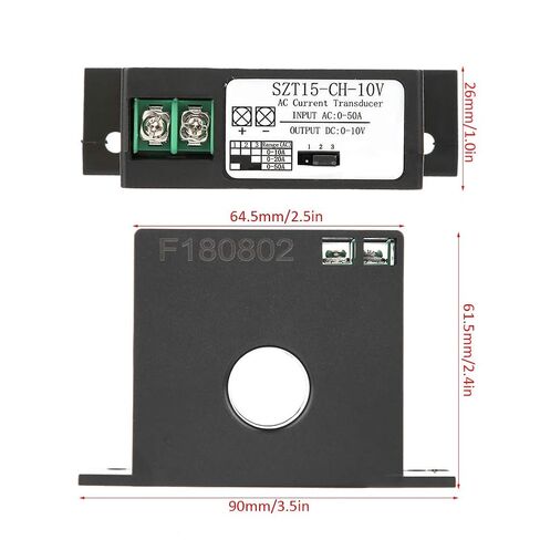 ERYUE SZT15‑CH‑10V جهاز إرسال محول تيار متردد مع تصميم مستقيم لمراقبة الطاقة إشارة خرج تيار مستمر 0‑10 فولت للاستخدام المنزلي in Kuwait