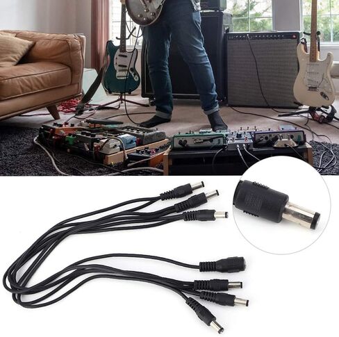 NDNCZDHC 1 to 6 Straight Cable Daisy Chain Guitar Multi Effect Pedal Power Supply Cable, Guitar Pedal Cables for 9V Power Adapter in Saudi Arabia