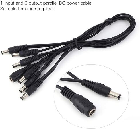 NDNCZDHC 1 to 6 Straight Cable Daisy Chain Guitar Multi Effect Pedal Power Supply Cable, Guitar Pedal Cables for 9V Power Adapter in Saudi Arabia