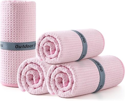 REDKISS 4 Pack Cooling Towel (39"x16") Extra Large Microfiber Ice Towel, Soft Breathable Chilly Towels for Sports, Yoga, Running, Gym, Camping, Fitness, Workout & Outdoor Activities(Multicolor) in Saudi Arabia