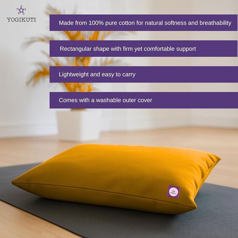 Yoga Pillow, Yoga Pillow for Meditation Practices, Versatile Meditation Bolster, Comfortable Floor & Kneeling Pillow, Iyengar yoga pilow - Comfort for Every Practice in Saudi Arabia