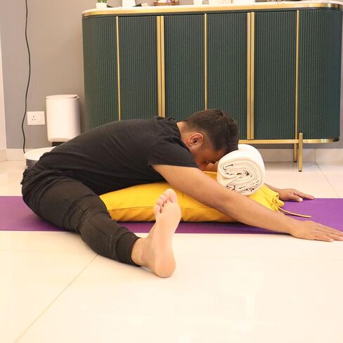 Yoga Pillow, Yoga Pillow for Meditation Practices, Versatile Meditation Bolster, Comfortable Floor & Kneeling Pillow, Iyengar yoga pilow - Comfort for Every Practice in Saudi Arabia