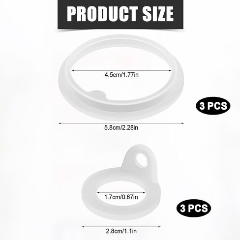 6pcs Gasket Replacement for TAKEYA Actives, Silicone Sealing O Ring Leak-Proof Water Bottle Lid Seal Parts Compatible with 18oz, 22oz, 24oz, 32oz, 40oz Water Bottles in Saudi Arabia