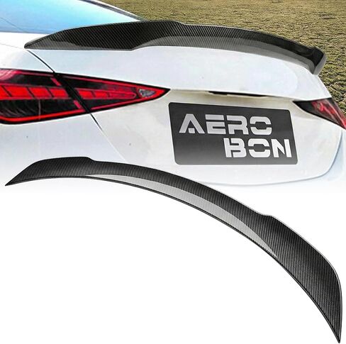 AeroBon Real Carbon Fiber Trunk Spoiler Compatible with 2022-2025 Mercedes C Class W206 Sedan C200 C300 C43 Spoiler (H Style) in Saudi Arabia