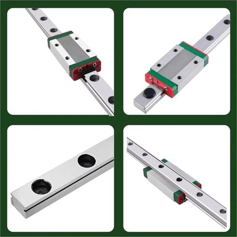 2 قطعة MGN7 MGN9 MGN12 MGN15 100 مم - 200 مم منزلق خطي مصغر + 2 قطعة كتلة دليل (MGN15C، 150 مم) in Kuwait