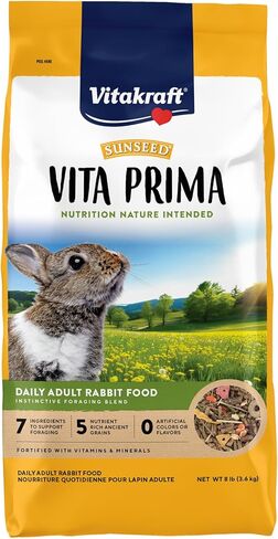 Sunseed Vita Prima غذاء الأرانب البالغ للتغذية الكاملة، 8 رطل، الموديل: 59772 in Kuwait