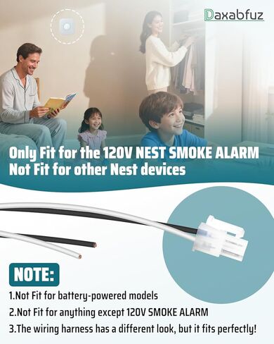 سلك بديل لإنذار الدخان مناسب لجهاز إنذار الدخان Google Nest Protect 120 فولت، ولا يناسب أجهزة Nest الأخرى in Kuwait